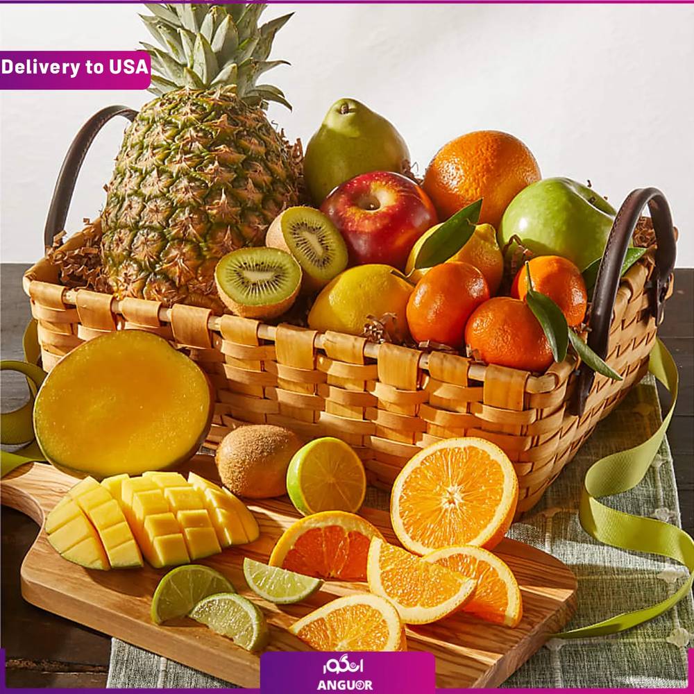 (Delivery to USA) Tropical Fruits Gift Basket