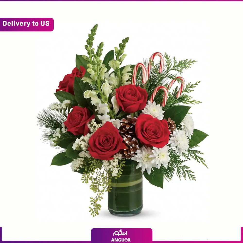 (Delivery to USA) Candy Cane Bouquet