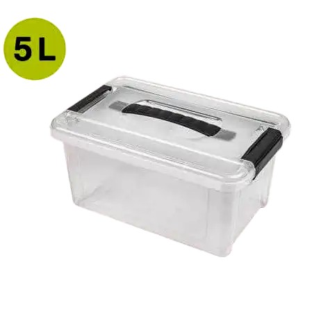 باکس 5 لیتری دسته دار شفاف لیمون 2396