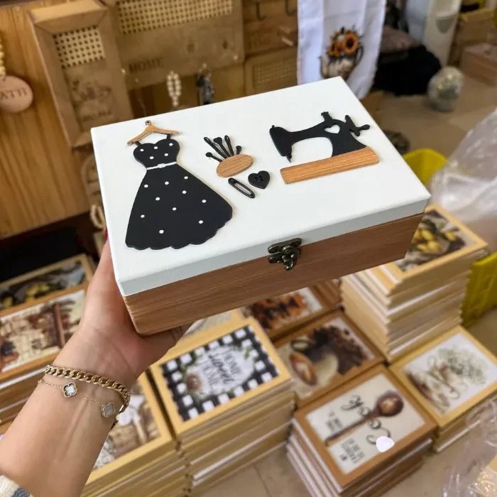 باکس‌ خیاطی چوبی