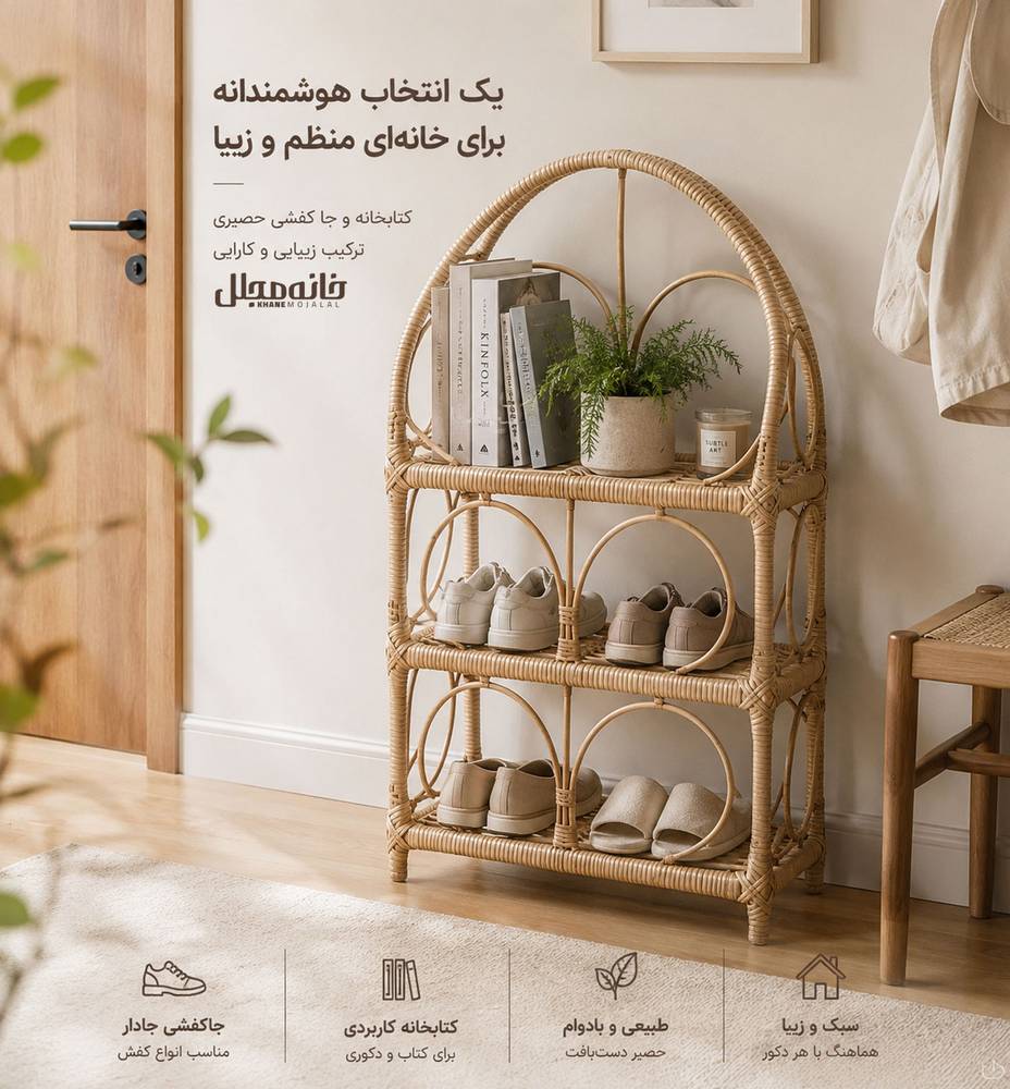 بوفه حصیری 3 طبقه