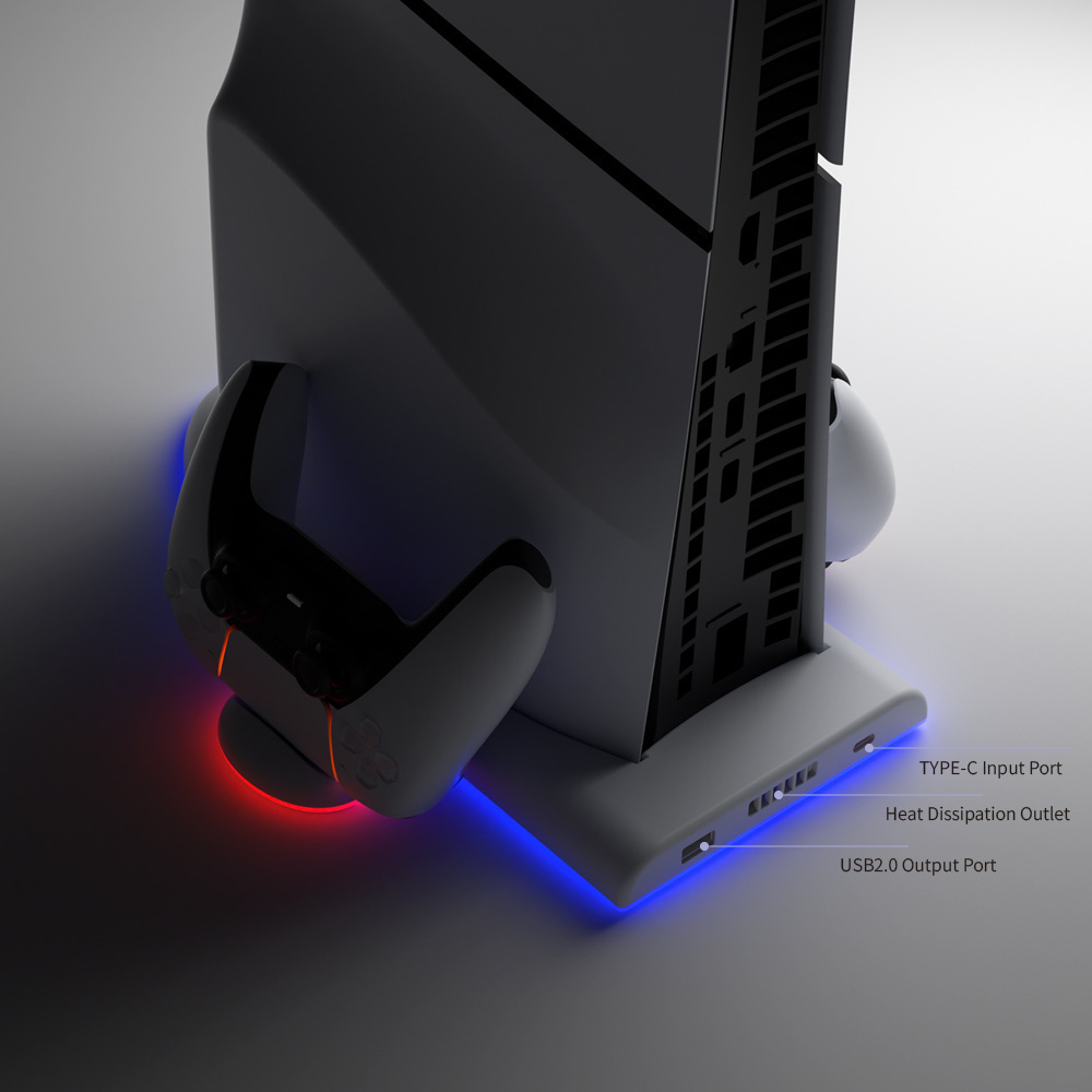 استند همه کاره حرفه ای ps5 slim dobe tp5-3528 دارای RGB اصلی