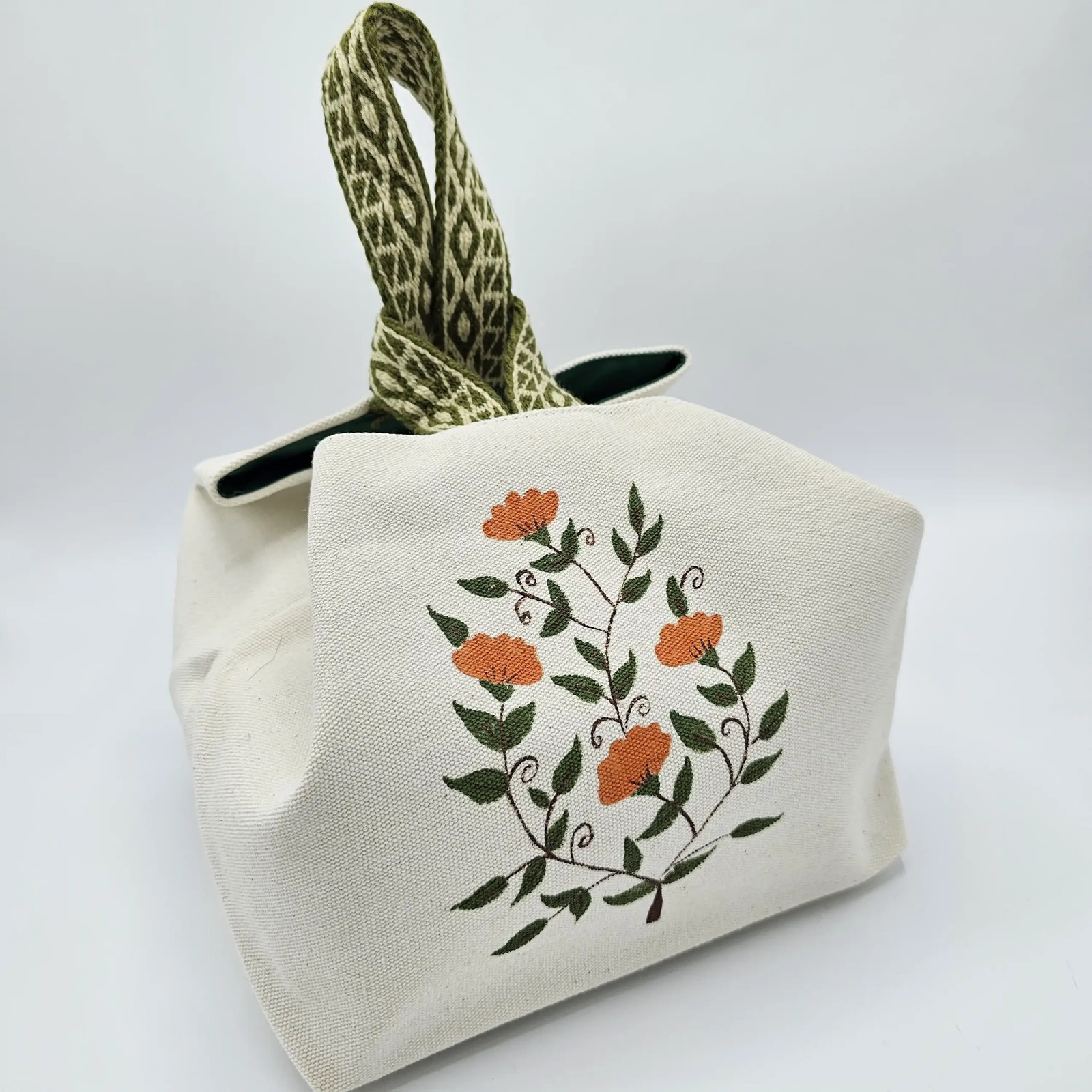 باکس ژاپنی بند‌ وریس طرح گل نارنجی