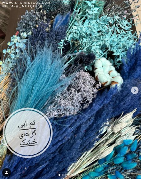 پک آبی گلهای خشک