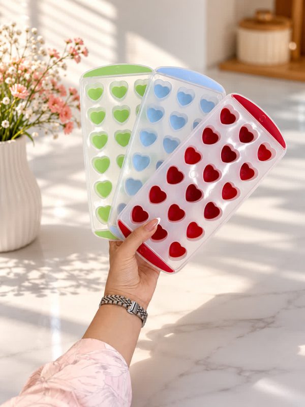جا یخی سیلیکونی طرح قلب رنگی وارداتی