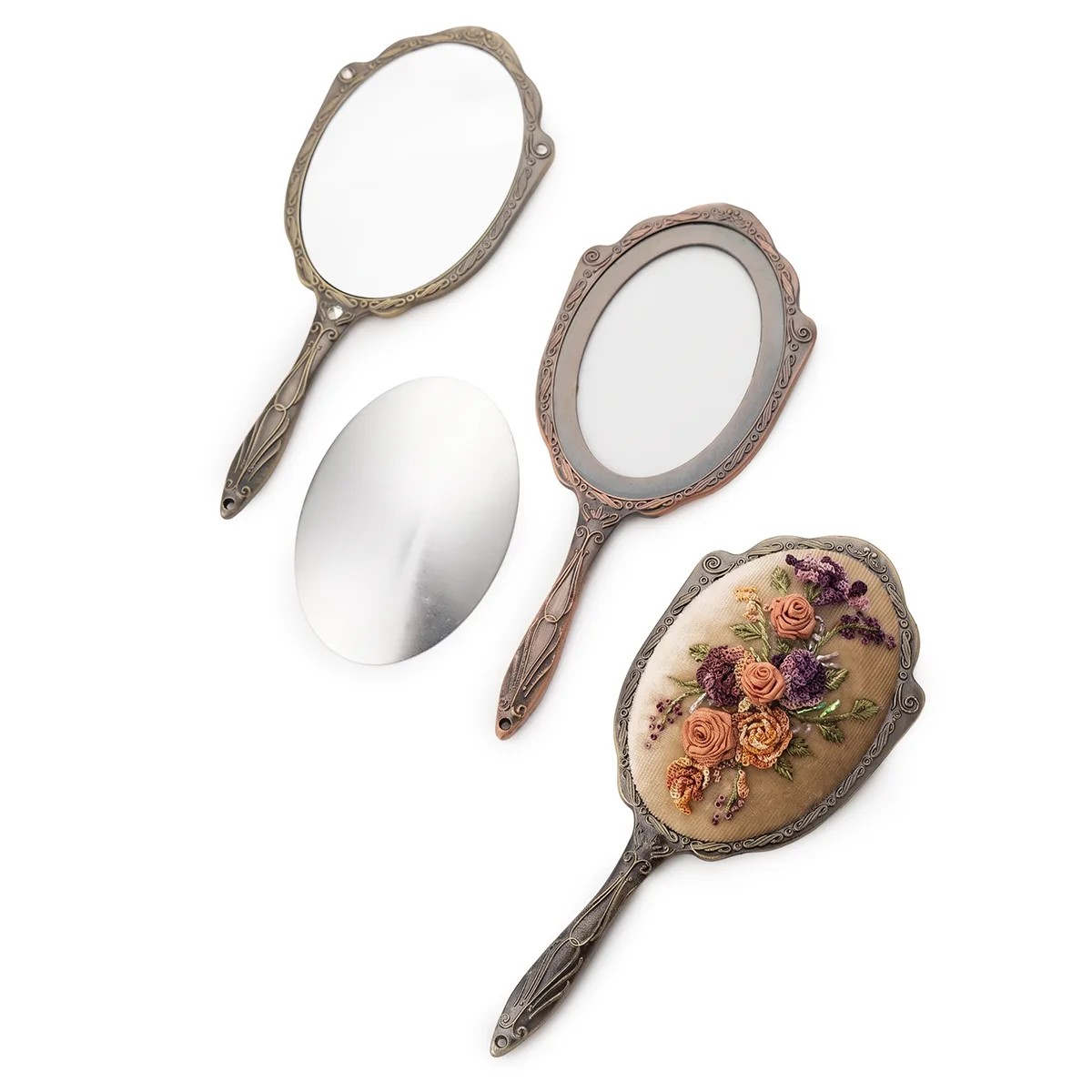 آینه دسته دار بیضی خام