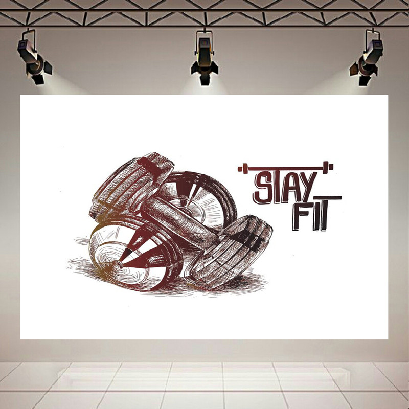 پوستر طرح بک لایت انگیزشی بدنسازی مدل stay fit کد AR305755