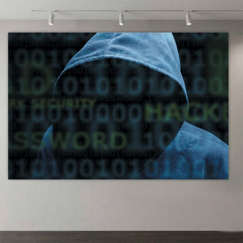 پوستر طرح  هکری مدل هکر و کدنویسی کد DV3388