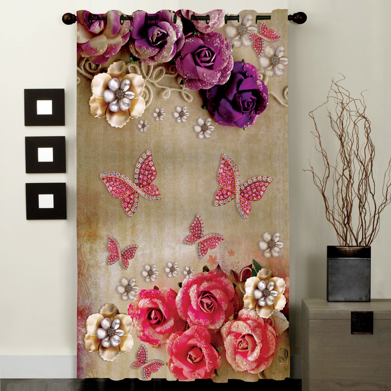 پرده رنس مدل CC1-50818 سایز 138x290سانتی متر
