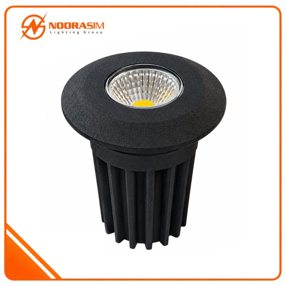 چراغ دفنی زحل گرد زمرد نور اسپرلوس 1W (LED) سایز رویه 5.5 سانت