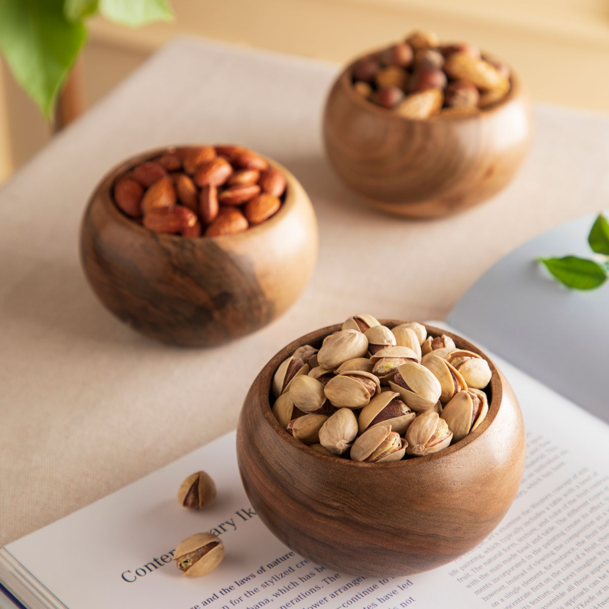 پیاله چوبی مدل آریا