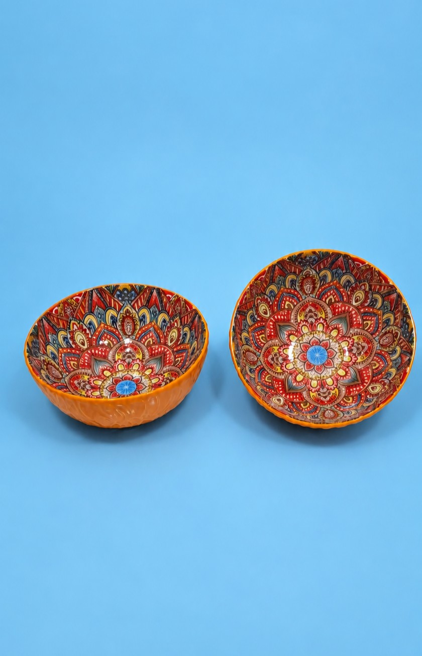 کاسه تزئینی طرح ماندالا رنگی