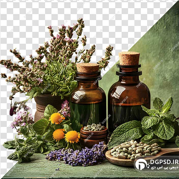 عکس انواع دارو گیاهی با شربت گیاهی