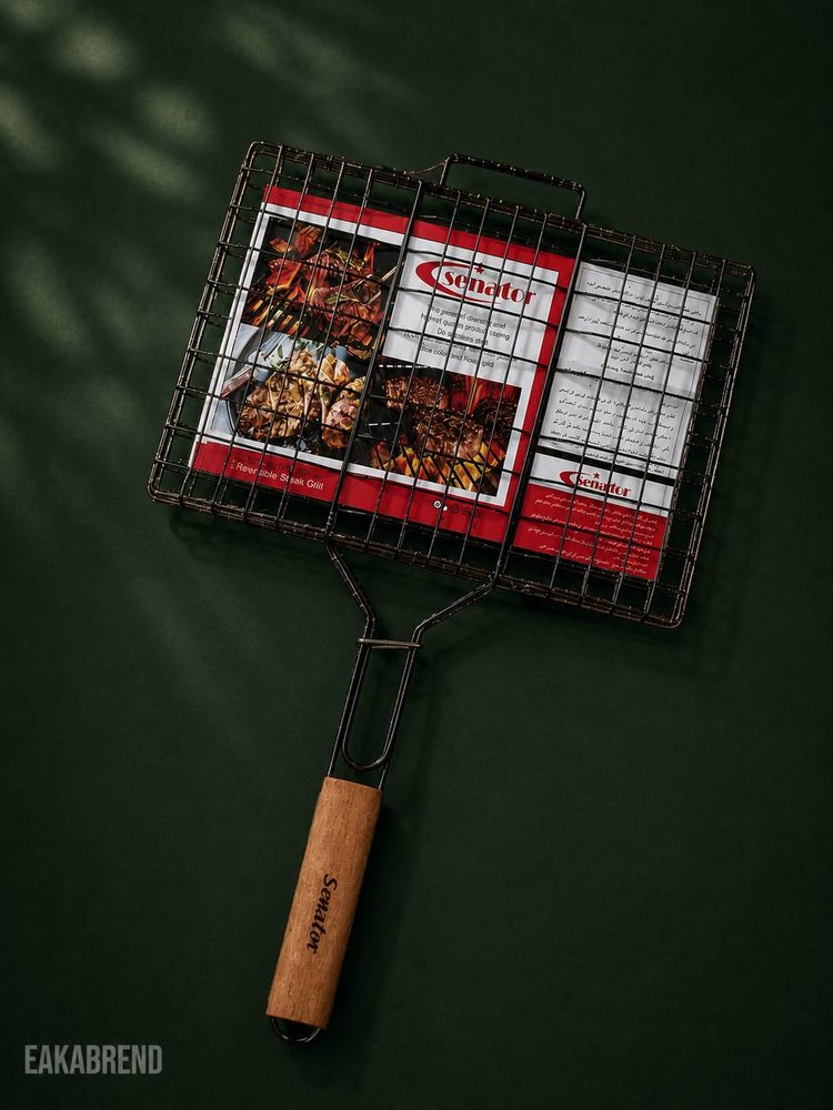 Barbecue Grill Net with Wooden Handle