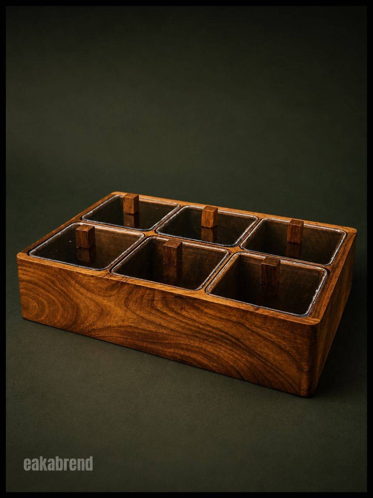 Walnut Wood Tea Bag Holder
