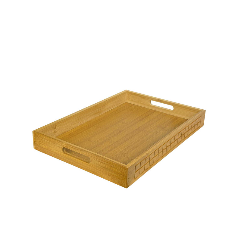 سینی بدون دسته مدل مستطیل طرح مربع  سایز 40×28 سانتی‌متر
