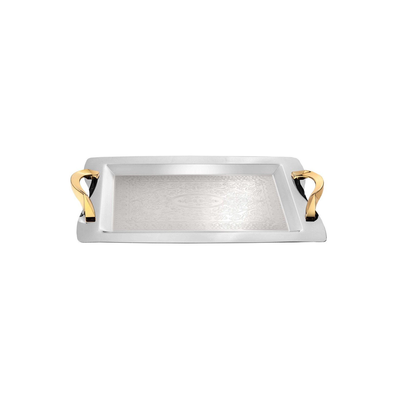 سینی کوچک طرحدار دورنگ النا دسته دیاموند 4100SG-P
