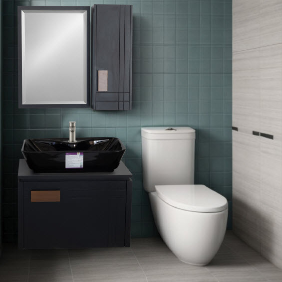 فول ست روشویی کابینتی لاکسورا مدل L248 سایز 60 (مشکی)