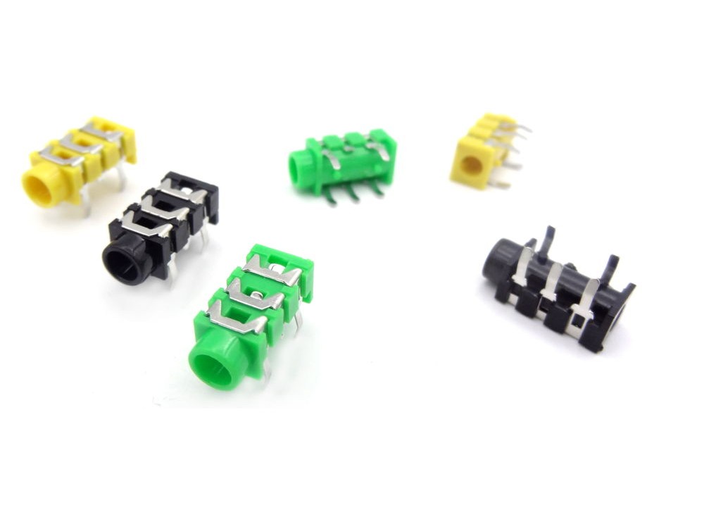 جک هدفن AUX 3.5mm استریو سبز 5 پین PJ-313