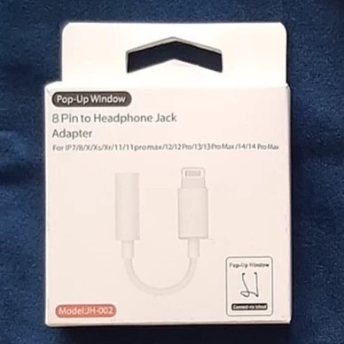 جک ایفون مبدل لایتنینگ به جک 3.5 میل آیفون مدل JH-002