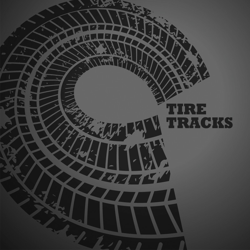 برچسب بدنه خودرو مدل TIRE TRACKS