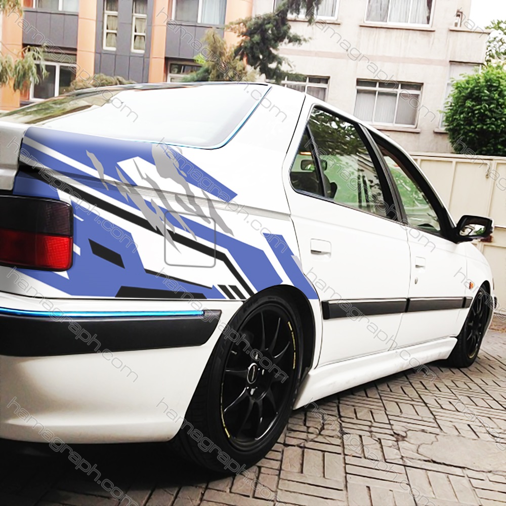 استیکر رکاب و بدنه مدل Gray flame