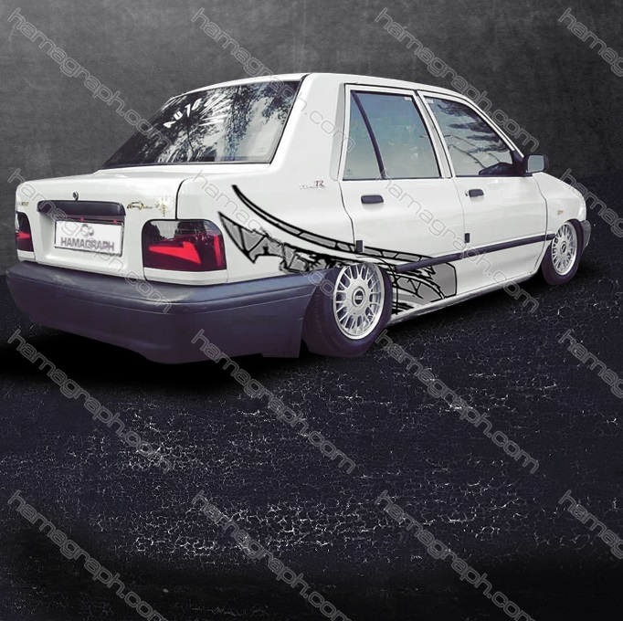 استیکر رکاب و بدنه مدل Racing
