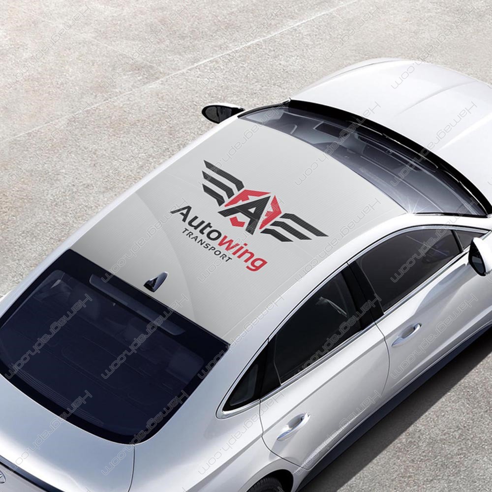 برچسب سقف اتومبیل طرح auto wing