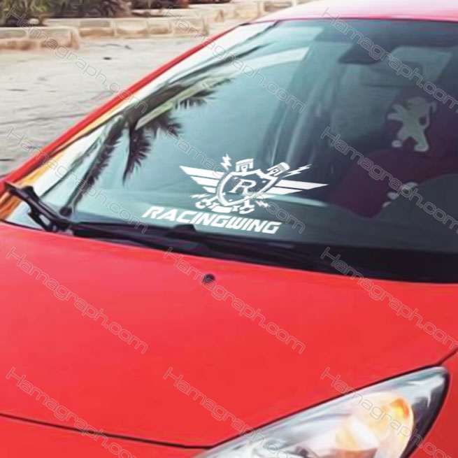 برچسب شیشه خودرو طرح racing-wing