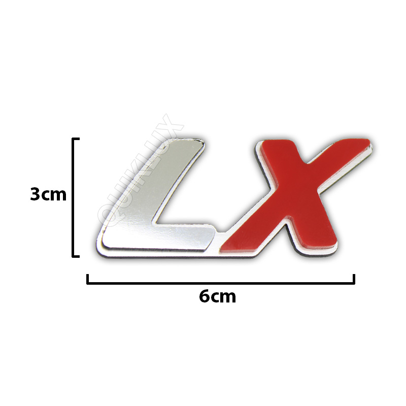 آرم پلکسی LX بغل گلگیر – کروم قرمز