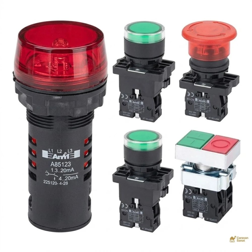 سلکتور فلزی 0/1/2 Switch 2NO ماندگار برند هیمل (Himel)