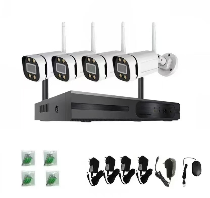 پکیج کامل دوربین مداربسته ۴ عددی مناسب برای باغ و کارخانه ها