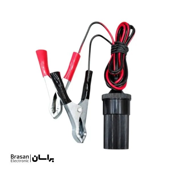 رابط سر باطری به سوکت مادگی فندکی 1m - براسان الکترونیک