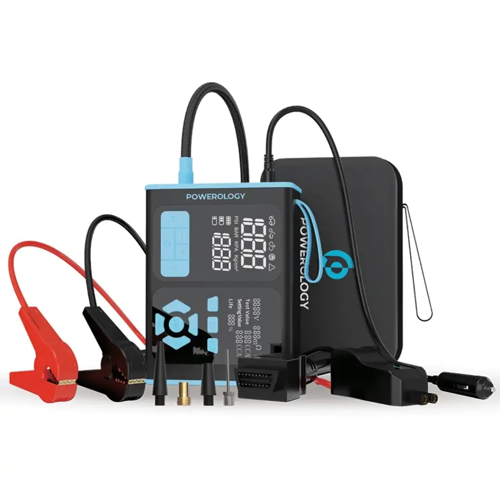 جامپ استارتر،کمپرسور باد و دیاگ پاورولوژی مدل POWEROLOGY JUMP START OBD II DIAGNOSTICS PPBCHA95