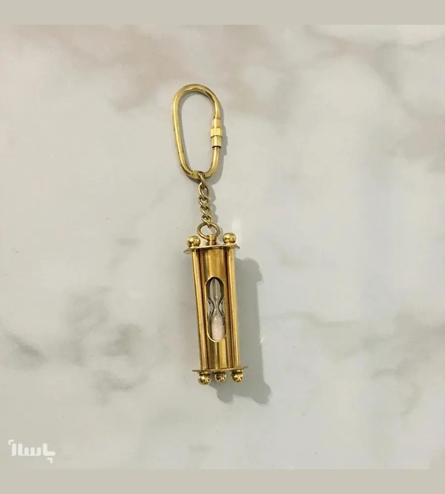 جزئیات محصول جاسویچی ساعت شنی برنجی جاکلیدی