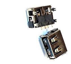 سوکت USB A مادگی کوتاه مشکی پایه smd