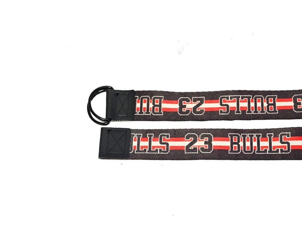 Bulls 23 Black red line Polyester Belt