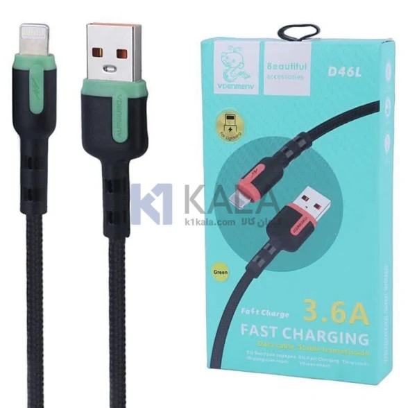 کابل شارژ Lightning برند VDenmenv مدل D46L