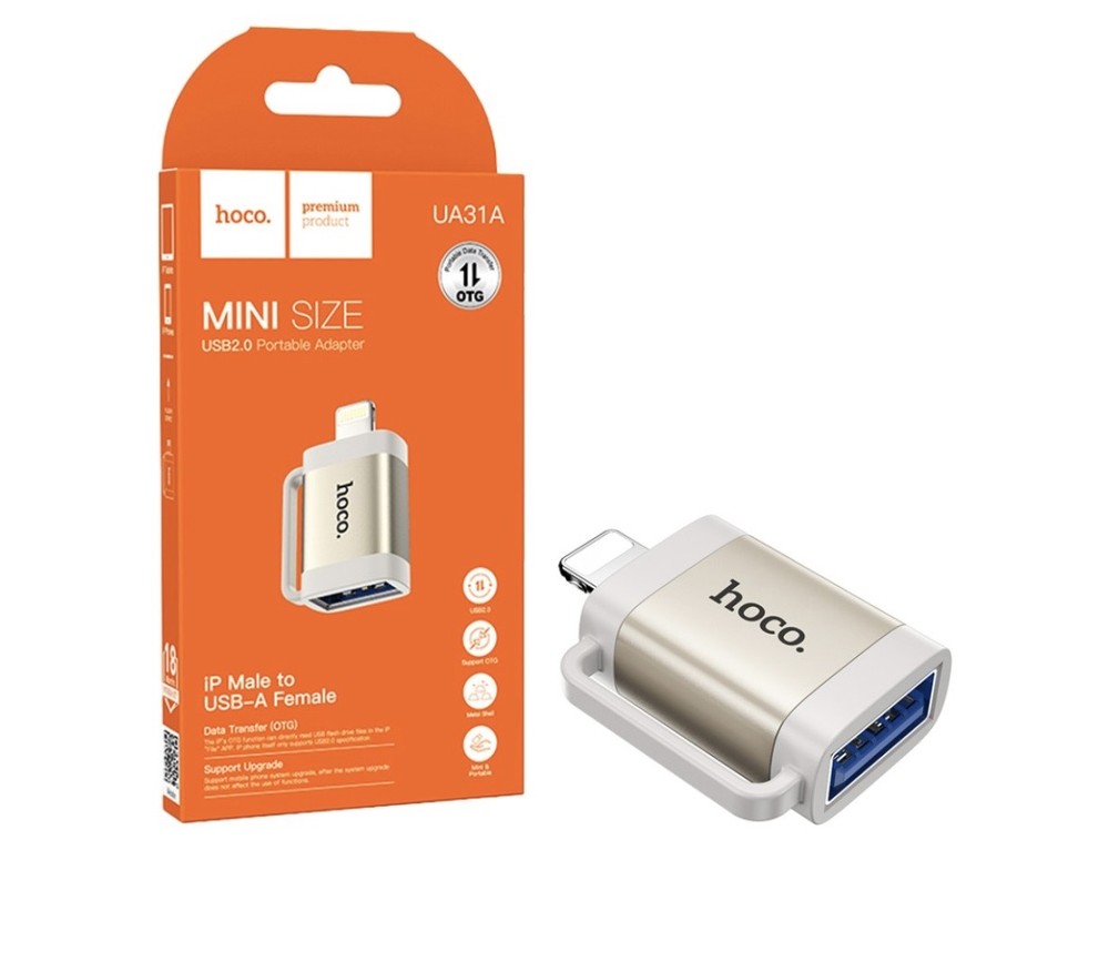 جک تبدیل لایتنینگ به USB هوکو مدل UA31A