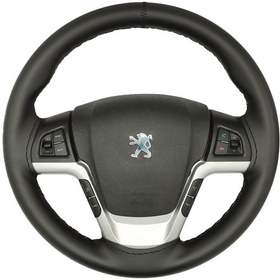Simple Plus Leather Steering Wheel Cover, Size 11