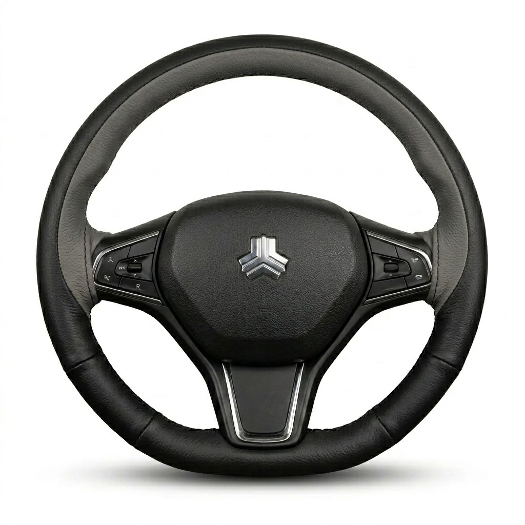 Cover Plus Crescent Leather Steering Wheel Cover Size 11