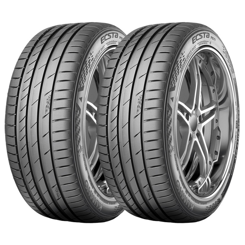 دو حلقه لاستیک خودرو سواری چهارفصل کومهو مدل Ecsta PS71 سایز 225/45R18 تیوبلس مناسب هیوندای، کیا و نیسان