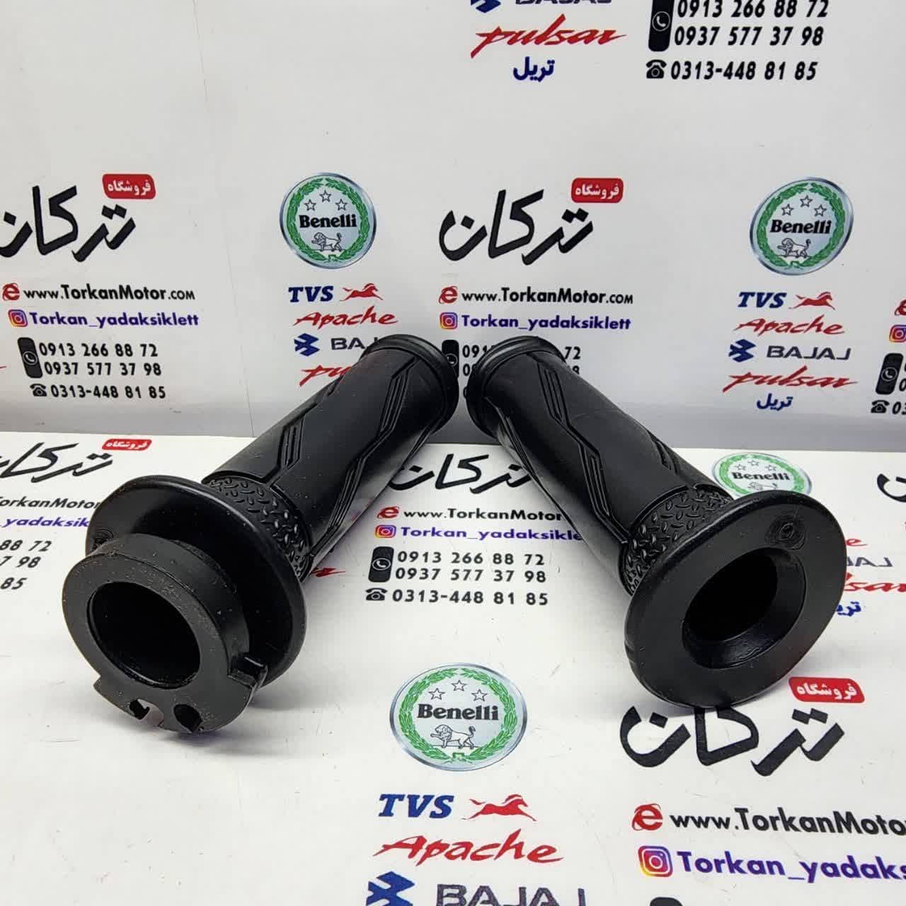 لاستیک سر دسته فرمان گاز و کلاچ با استخوانی موتور طرح ایروکس دو سیم گاز(جفتی)