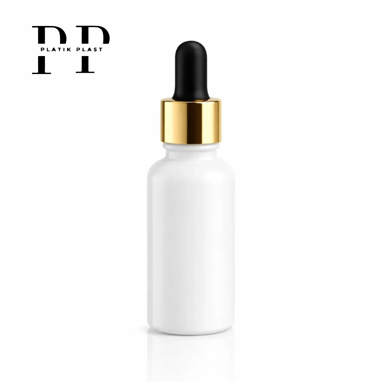 شیشه قطره چکان 30ml سفید مشکی طلایی