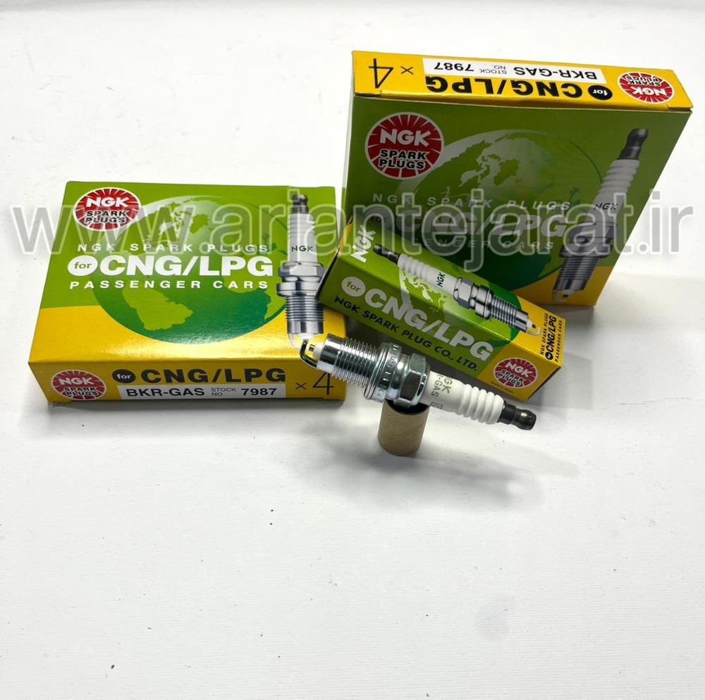 شمع NGK كوتاه استاندارد نيكل دوگانه CNG ژاپن سفارشی BKR-GAS 7987
