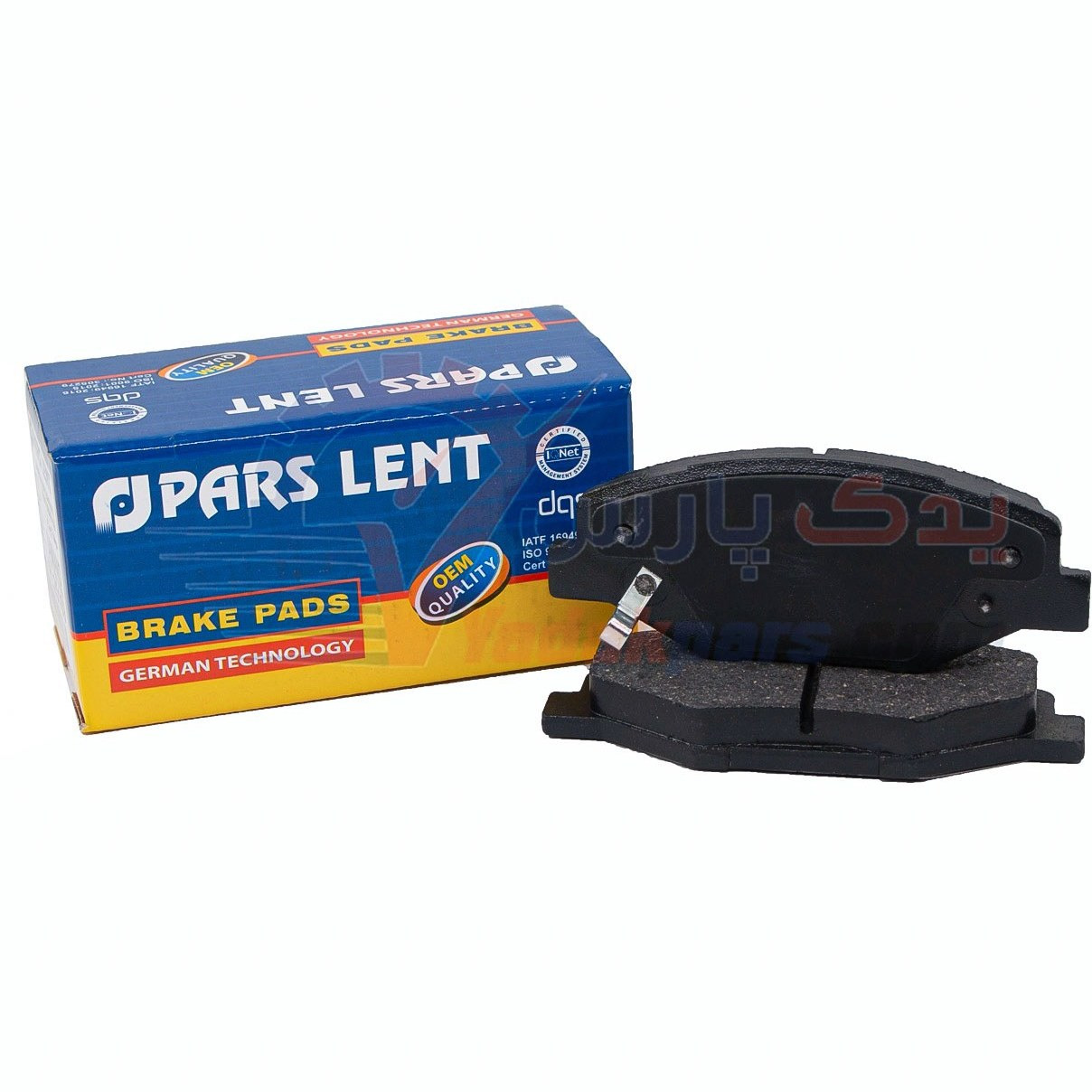 لنت جلو سمند EF7/دنا پارس آبی ا PARS LENT Brake Pads Front PL25169 Samand EF7 & Dena
