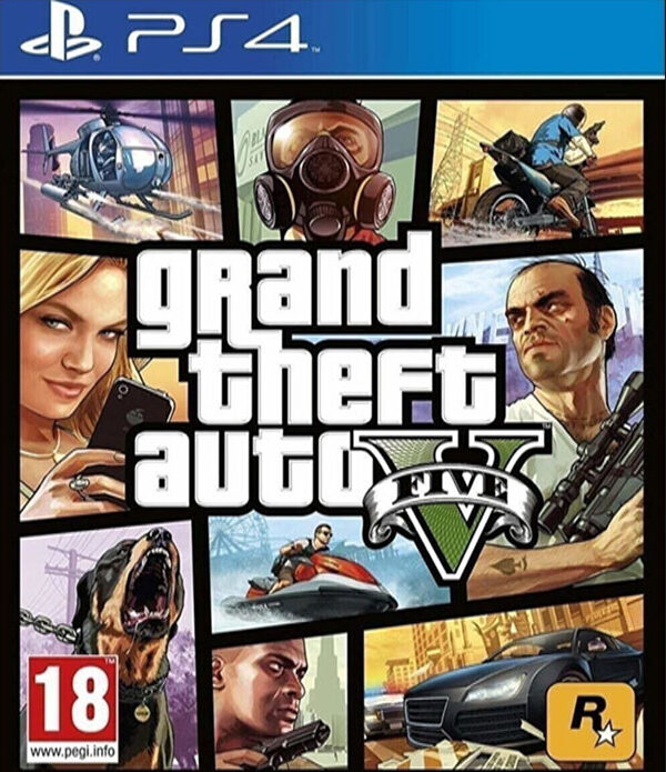دیسک بازی GTA V – Grand Theft Auto The V ریجن ALL – کارکرده PS4
