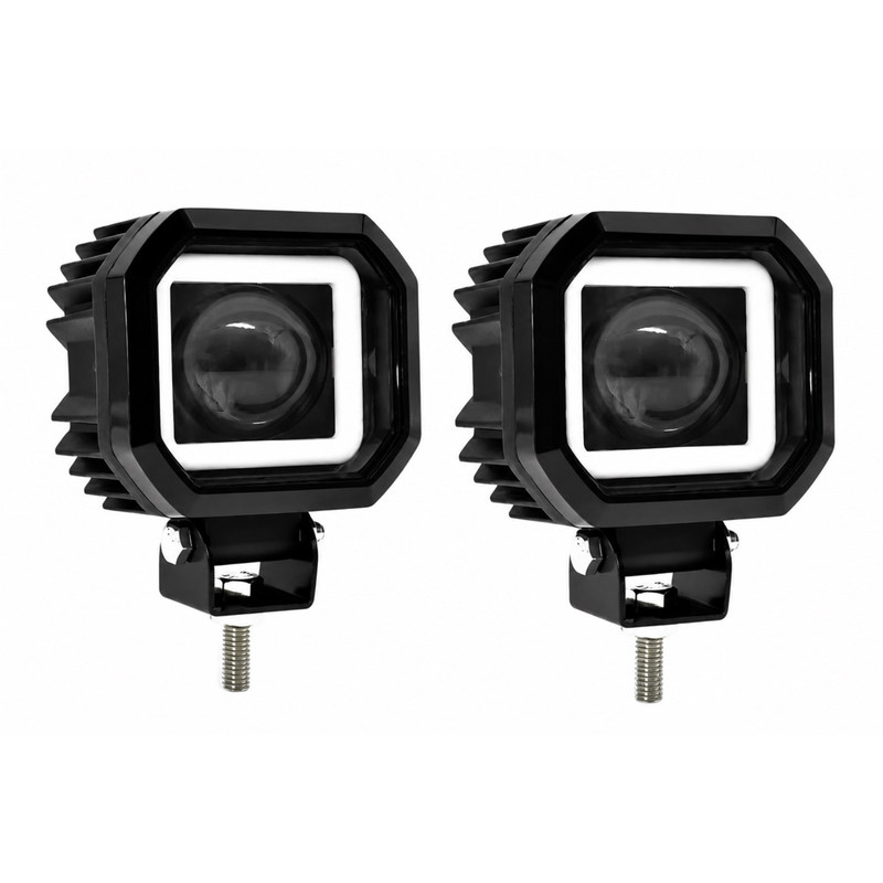 چراغ پروژکتور موتور سیکلت اسنو کمپ مدل DAYLIGHT SQUARE بسته دو عددی