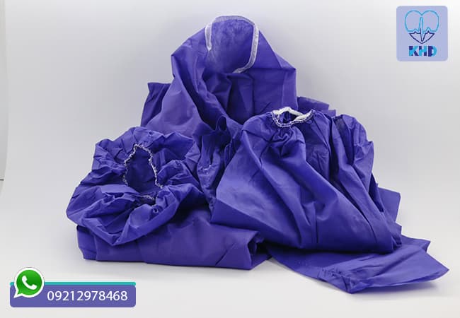 گان سه تیکه بیمار (گان، شلوار، کلاه) با کیفیت بالا