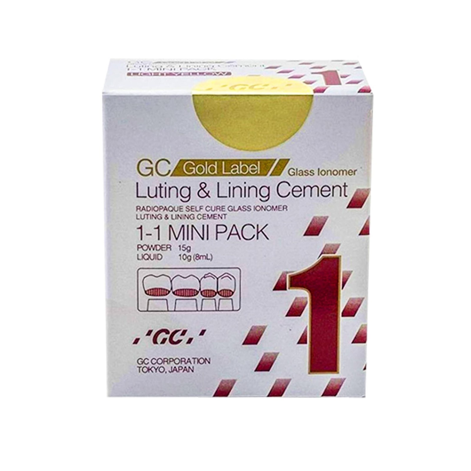 گلاس آینومر لوتینگ جی سی (پک هند) – GC Glass Ionomer Luting Cement